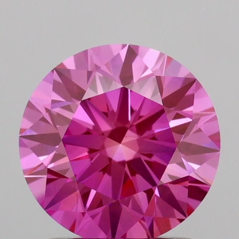 1.56 Ct. Fancy Vivid Pink Round Lab Diamond