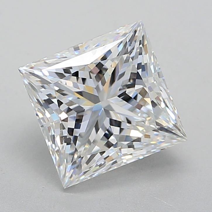 3.11ct F VS1 Rare Carat Ideal Cut Princess Lab Grown Diamond