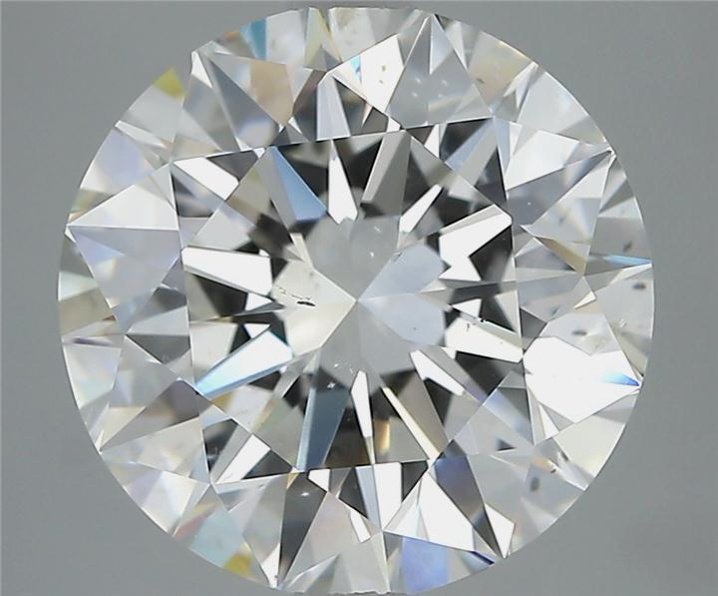 6.01ct G SI2 Rare Carat Ideal Cut Round Diamond