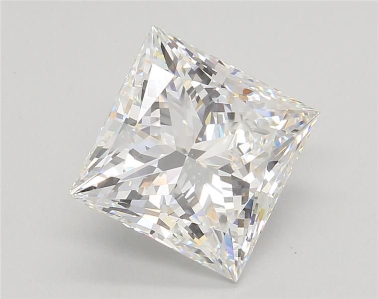 5.04ct E VVS2 Rare Carat Ideal Cut Princess Lab Grown Diamond