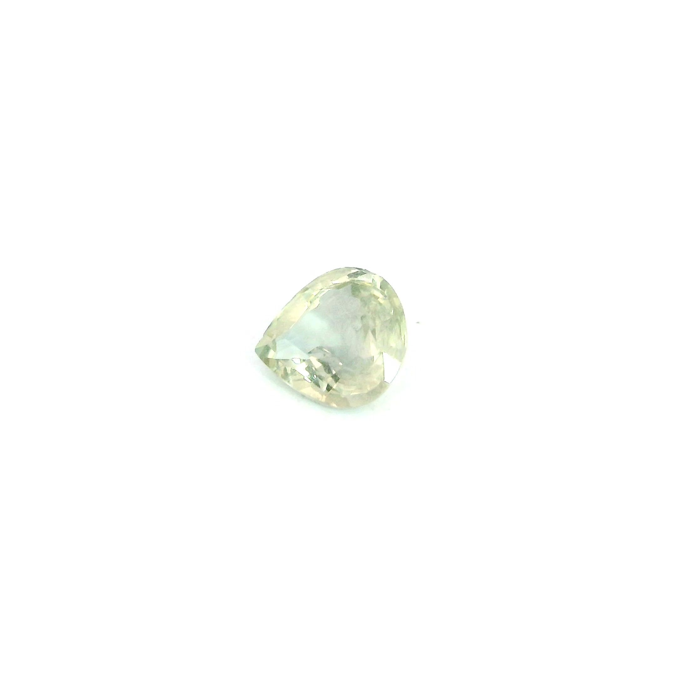 0.52 Carat Yellow Pear Sapphire