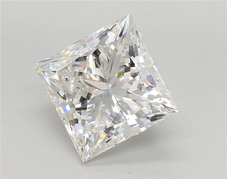 4.85ct F VVS2 Rare Carat Ideal Cut Princess Lab Grown Diamond