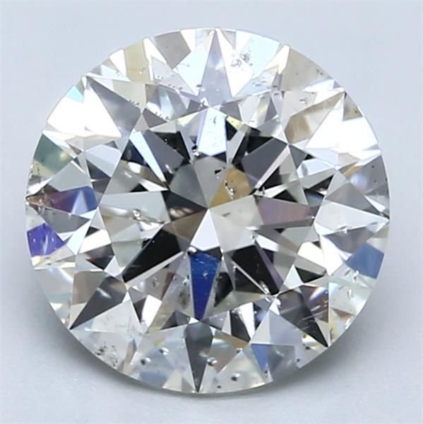 3.11ct I SI2 Rare Carat Ideal Cut Round Diamond