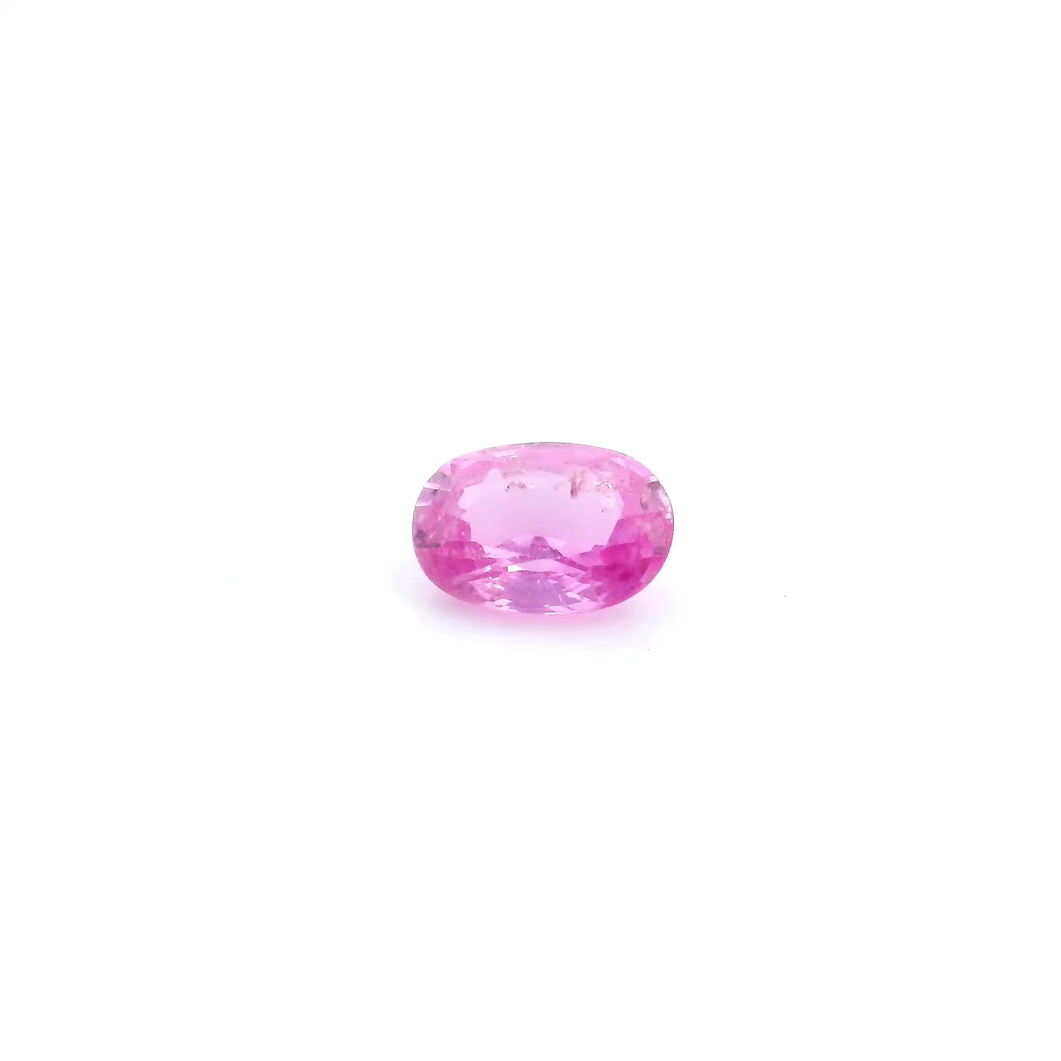 0.65 Carat Vivid Pink Oval Sapphire