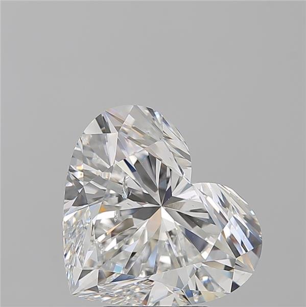 5.10ct F SI2 Rare Carat Ideal Cut Heart Diamond