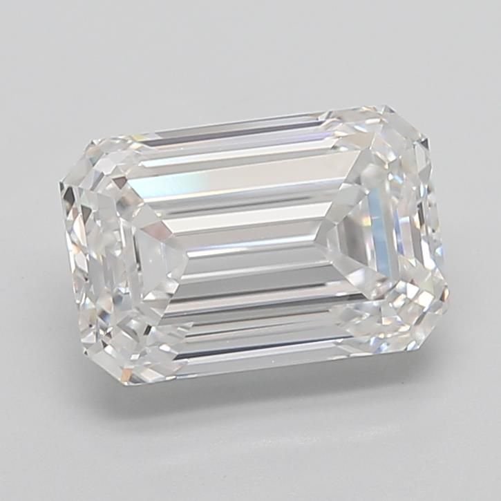 5.26ct E VVS2 Very Good Cut Emerald Lab Grown Diamond