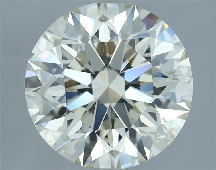 3.03ct K SI1 Rare Carat Ideal Cut Round Diamond