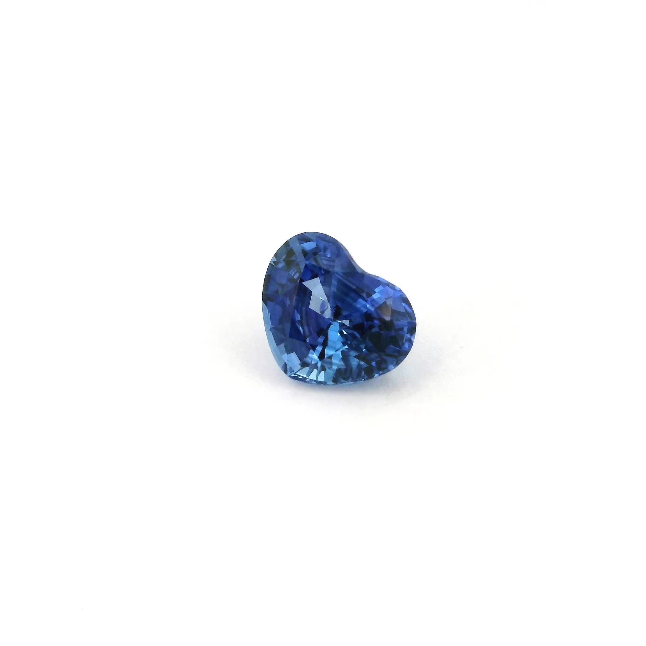 1.20 Carat Intense Blue Heart Sapphire