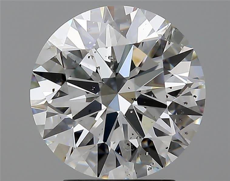 3.04ct H SI2 Rare Carat Ideal Cut Round Diamond