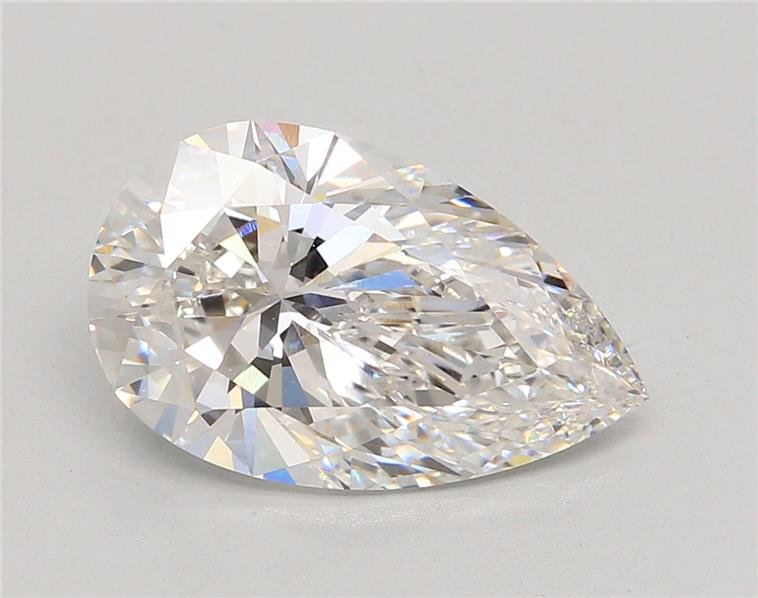 5.00ct F VS1 Rare Carat Ideal Cut Pear Lab Grown Diamond