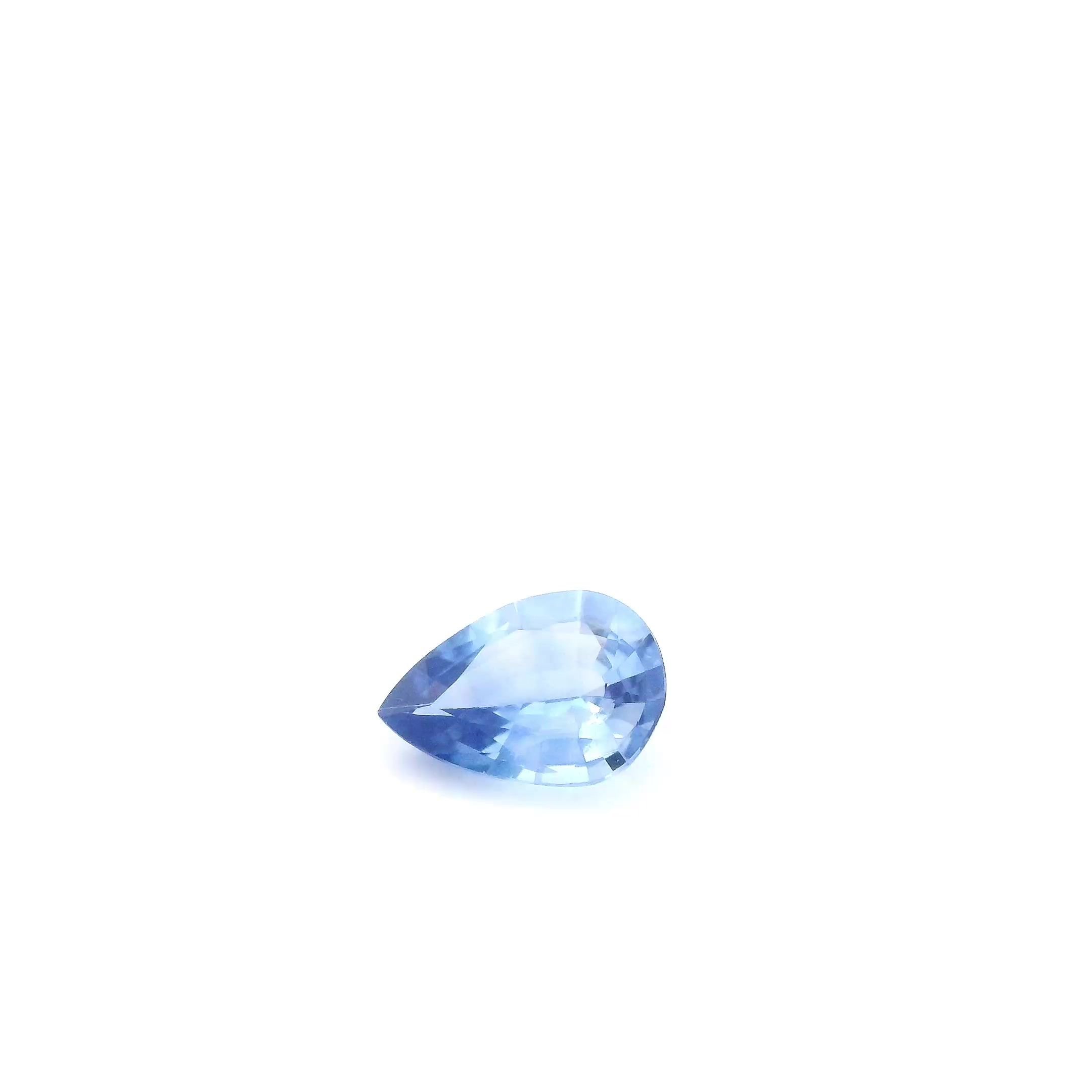 0.62 Carat Blue Pear Sapphire