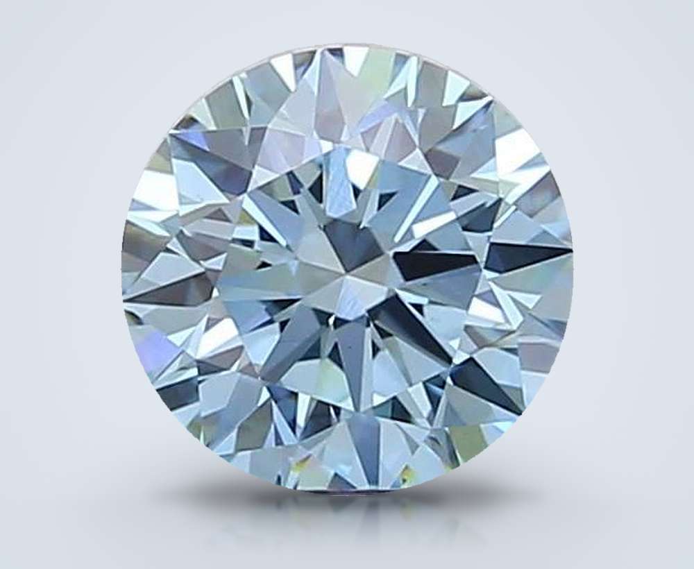 1.55 Ct. Fancy Intense Blue Round Lab Diamond