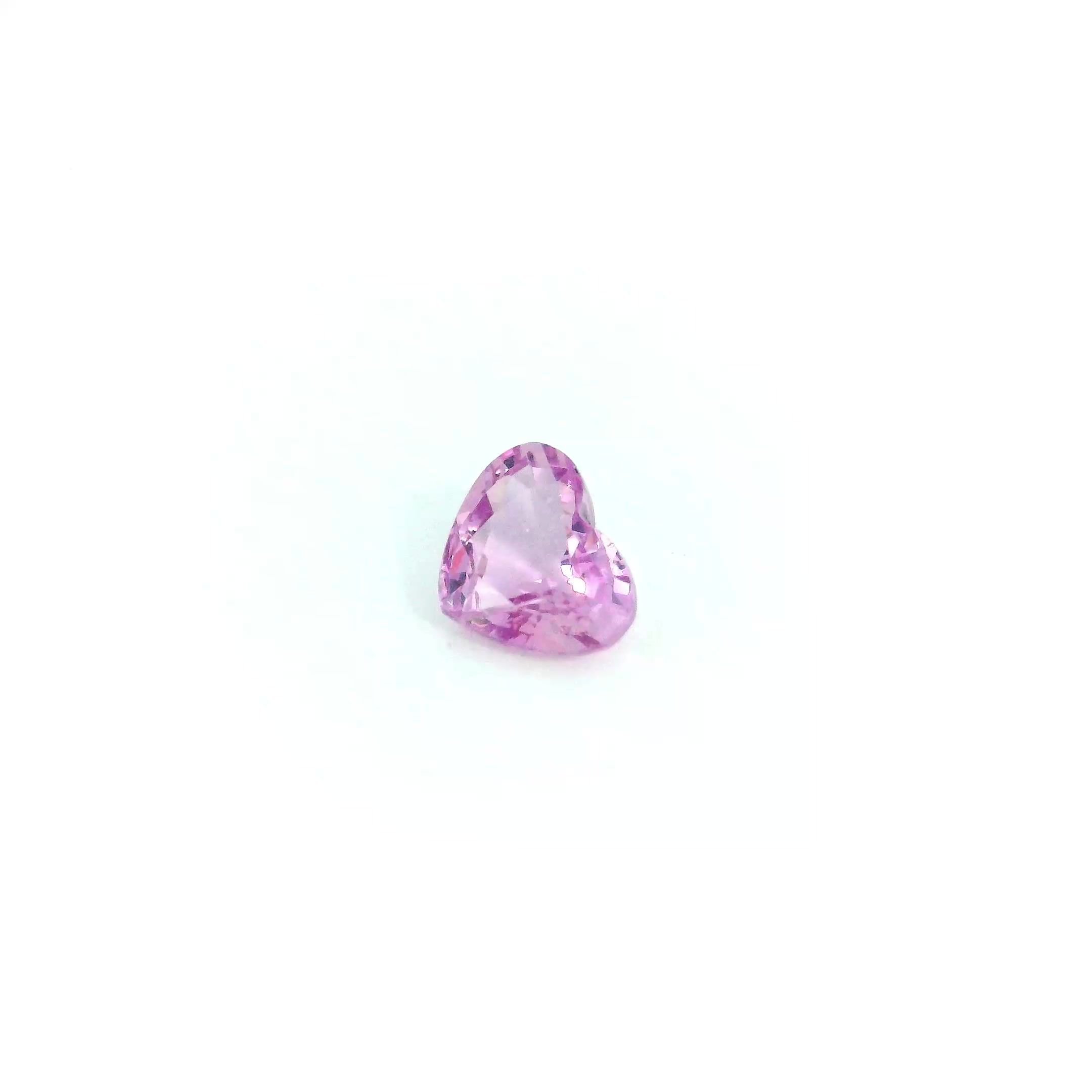 0.59 Carat Pink Heart Sapphire