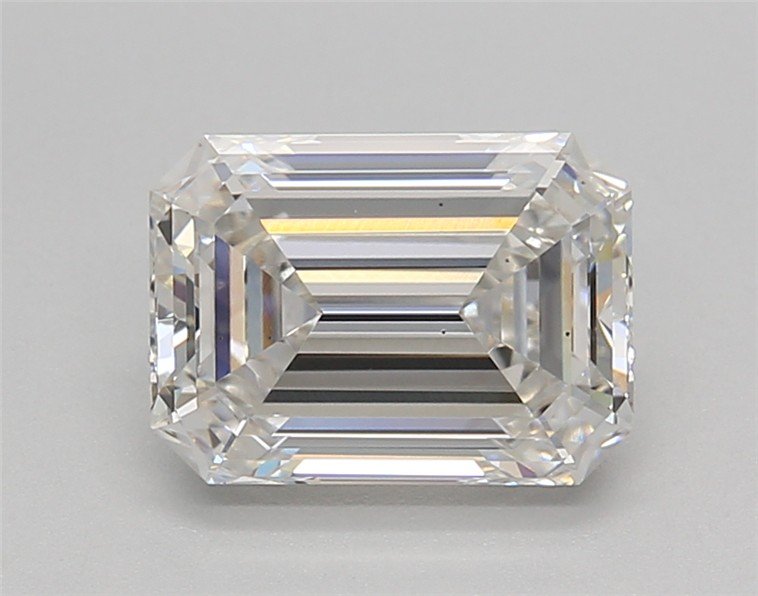 1.99ct F VS2 Rare Carat Ideal Cut Emerald Lab Grown Diamond