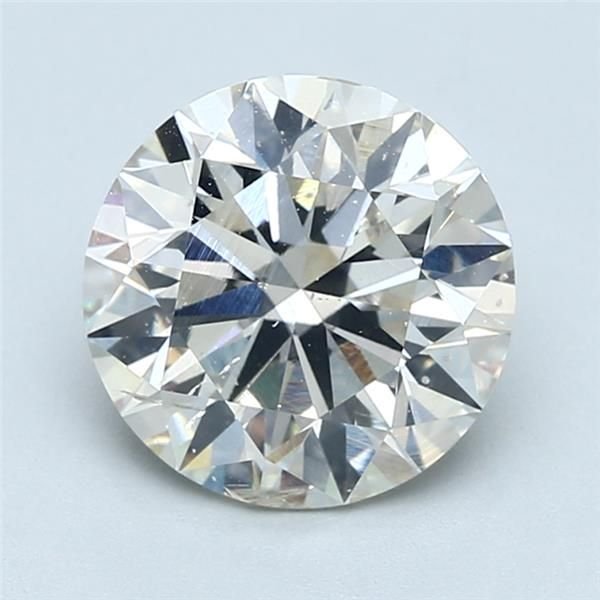 3.01ct K SI2 Rare Carat Ideal Cut Round Diamond