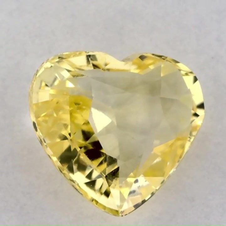 1.60 Carat Yellow Heart Sapphire