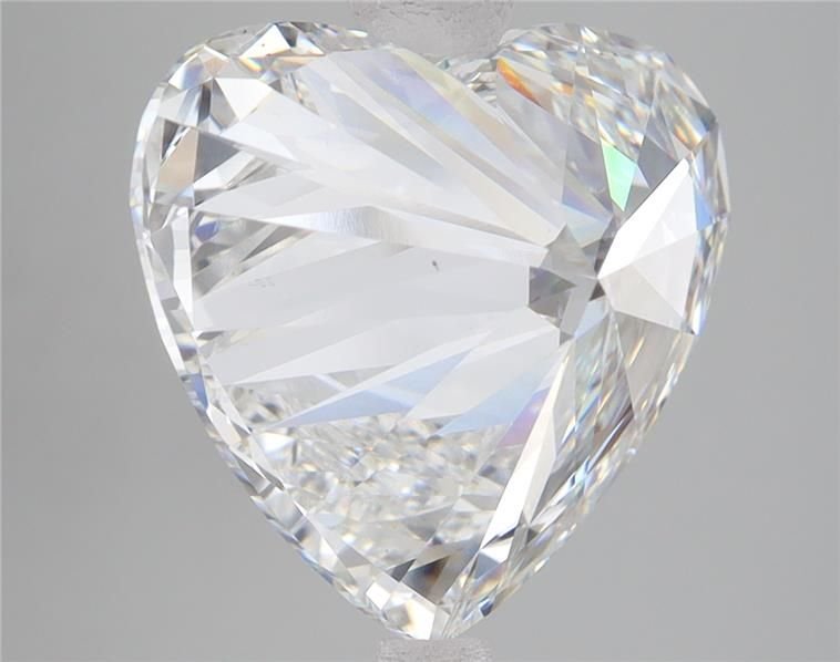 7.62ct F SI1 Rare Carat Ideal Cut Heart Lab Grown Diamond