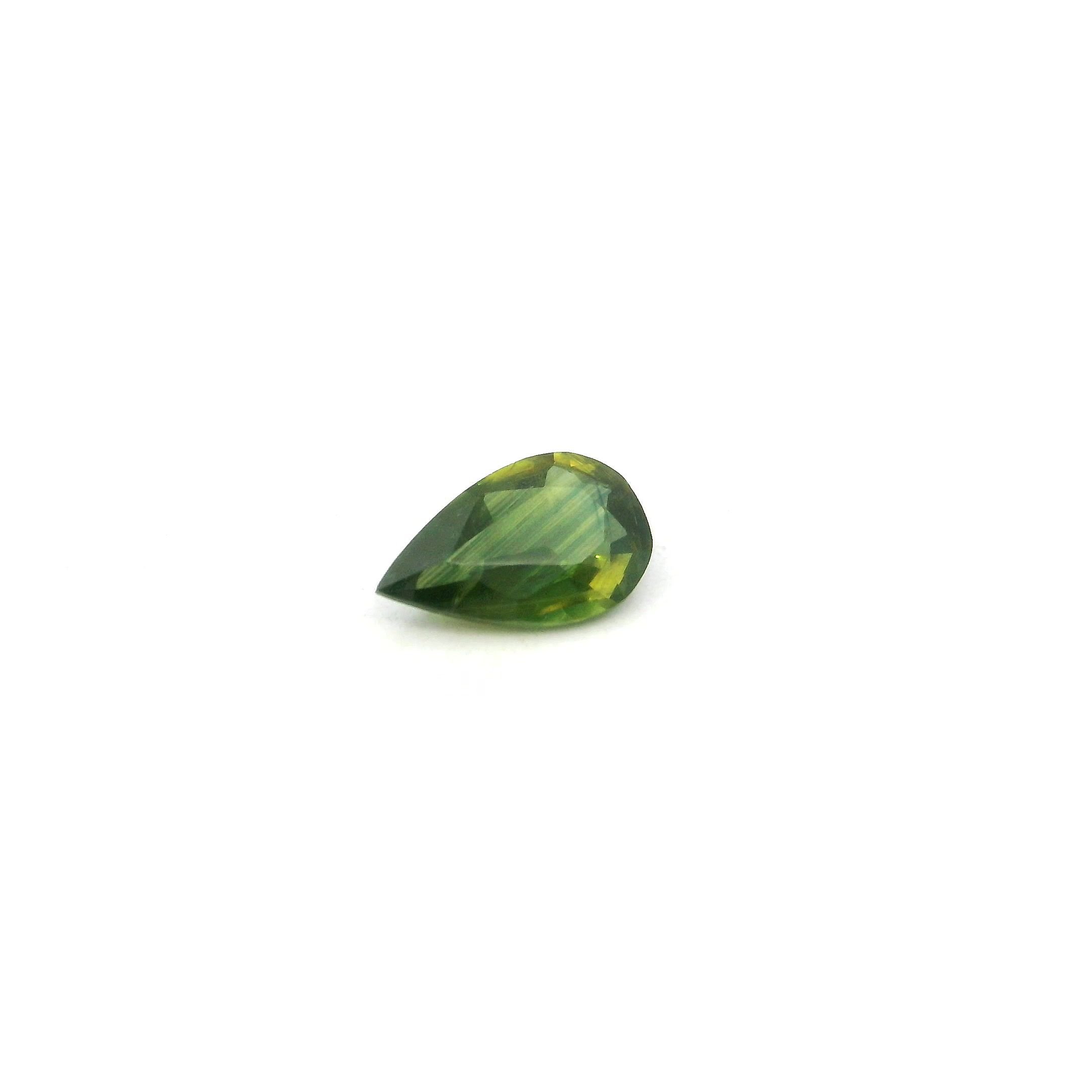 0.51 Carat Green Pear Sapphire