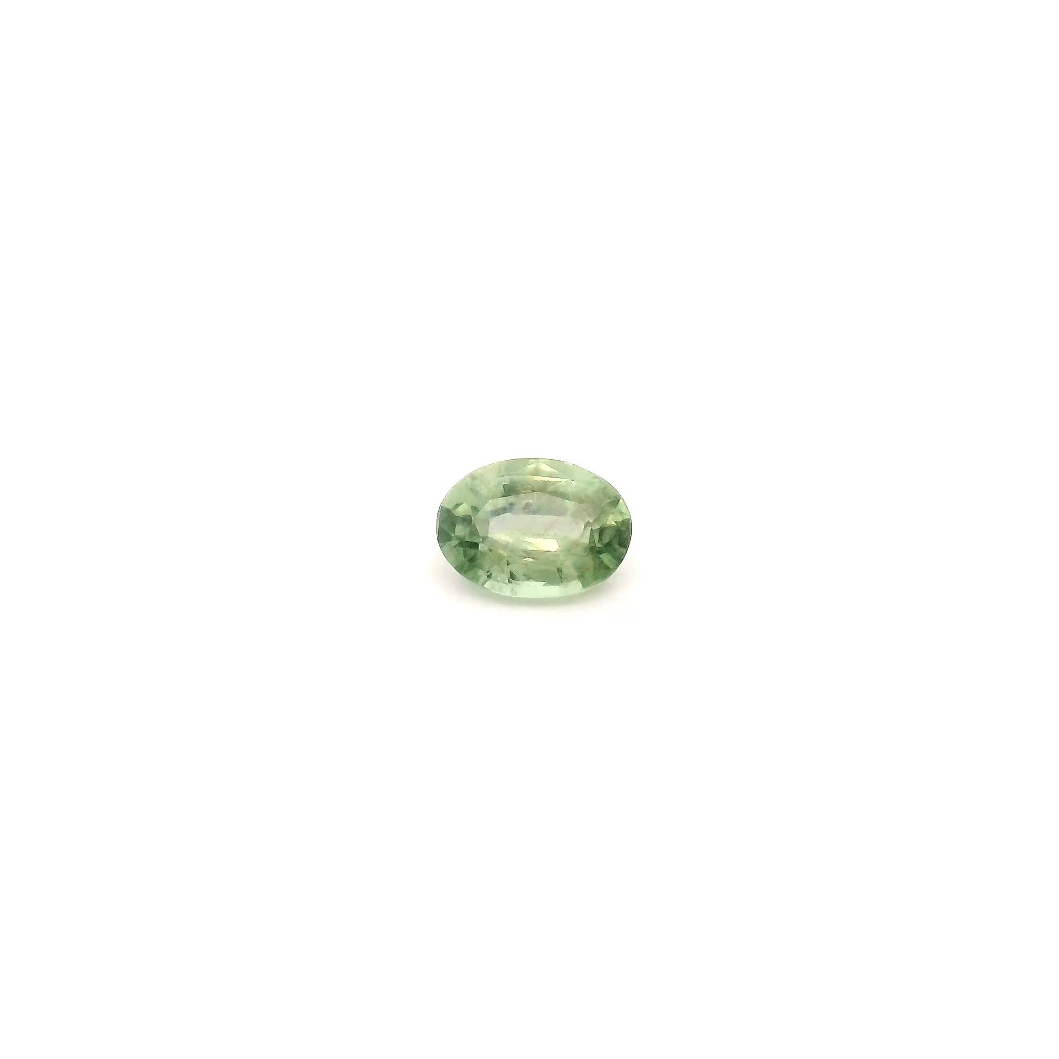 0.31 Carat Green Oval Sapphire