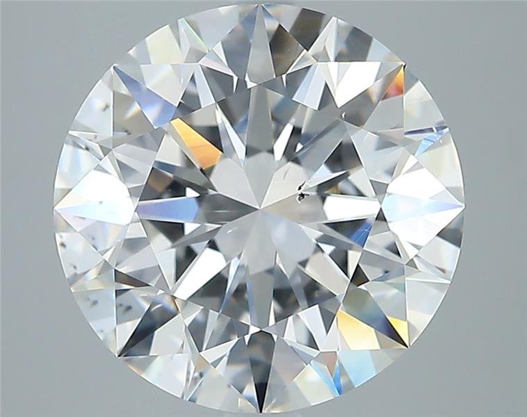 5.03ct D SI1 Rare Carat Ideal Cut Round Diamond