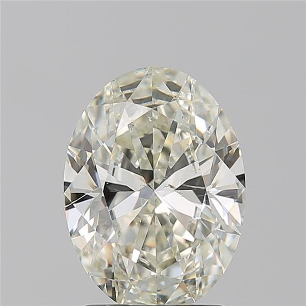 2.01ct K SI2 Rare Carat Ideal Cut Oval Diamond