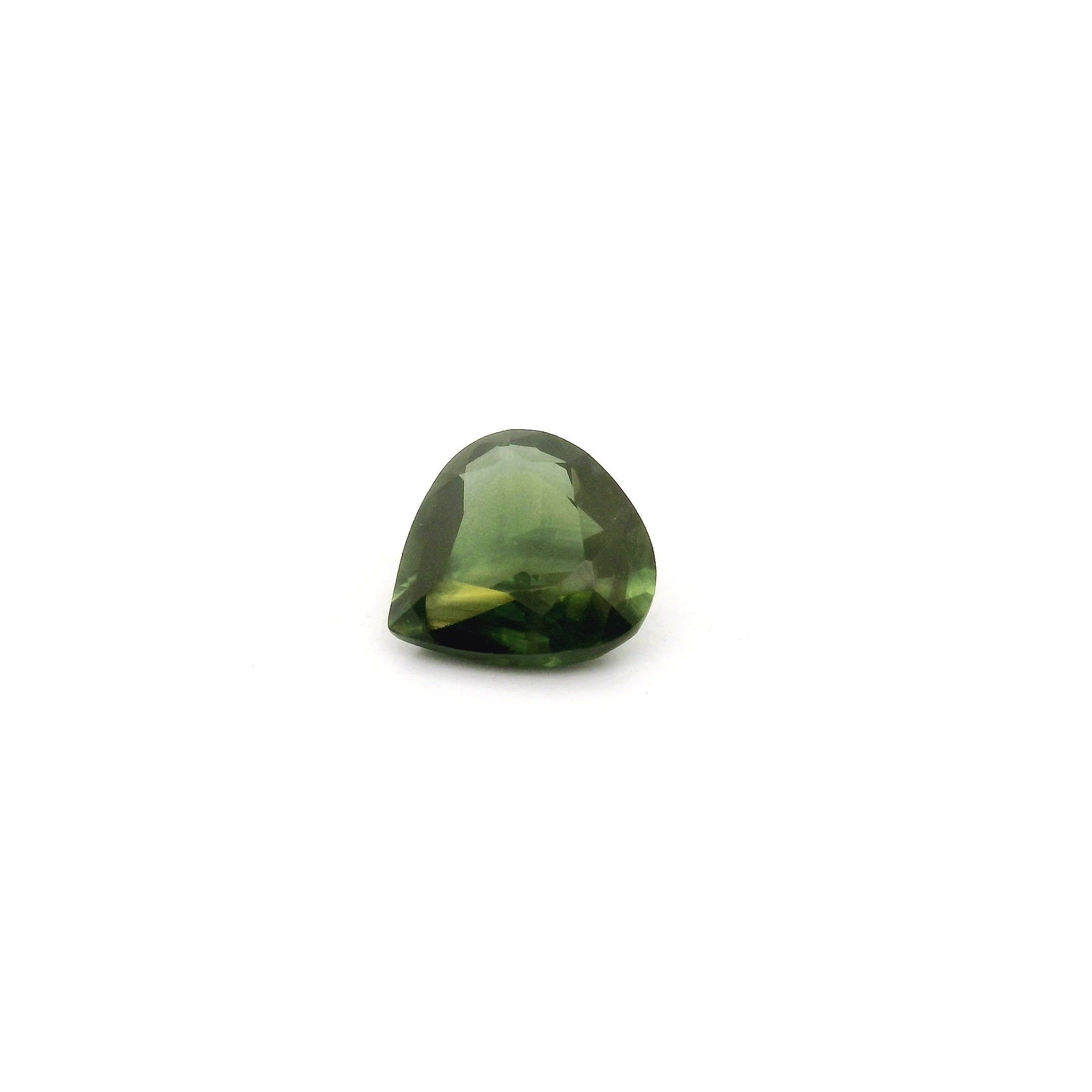 0.64 Carat Green Pear Sapphire