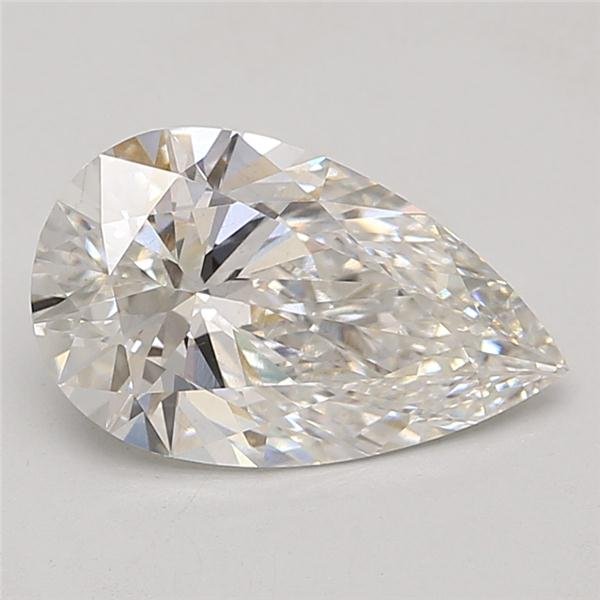 3.03ct F VS2 Rare Carat Ideal Cut Pear Lab Grown Diamond