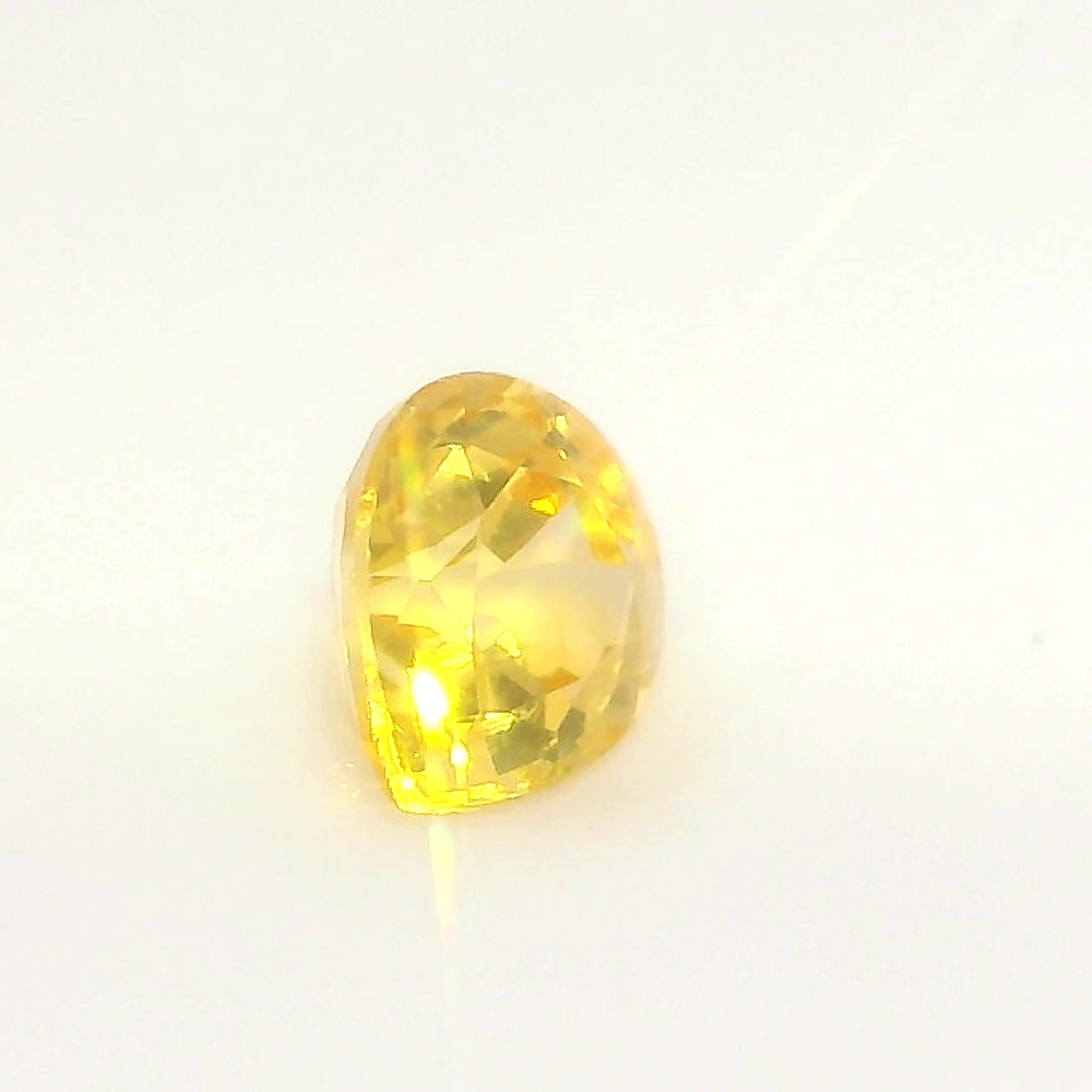 0.38 Carat Vivid Yellow Pear Sapphire