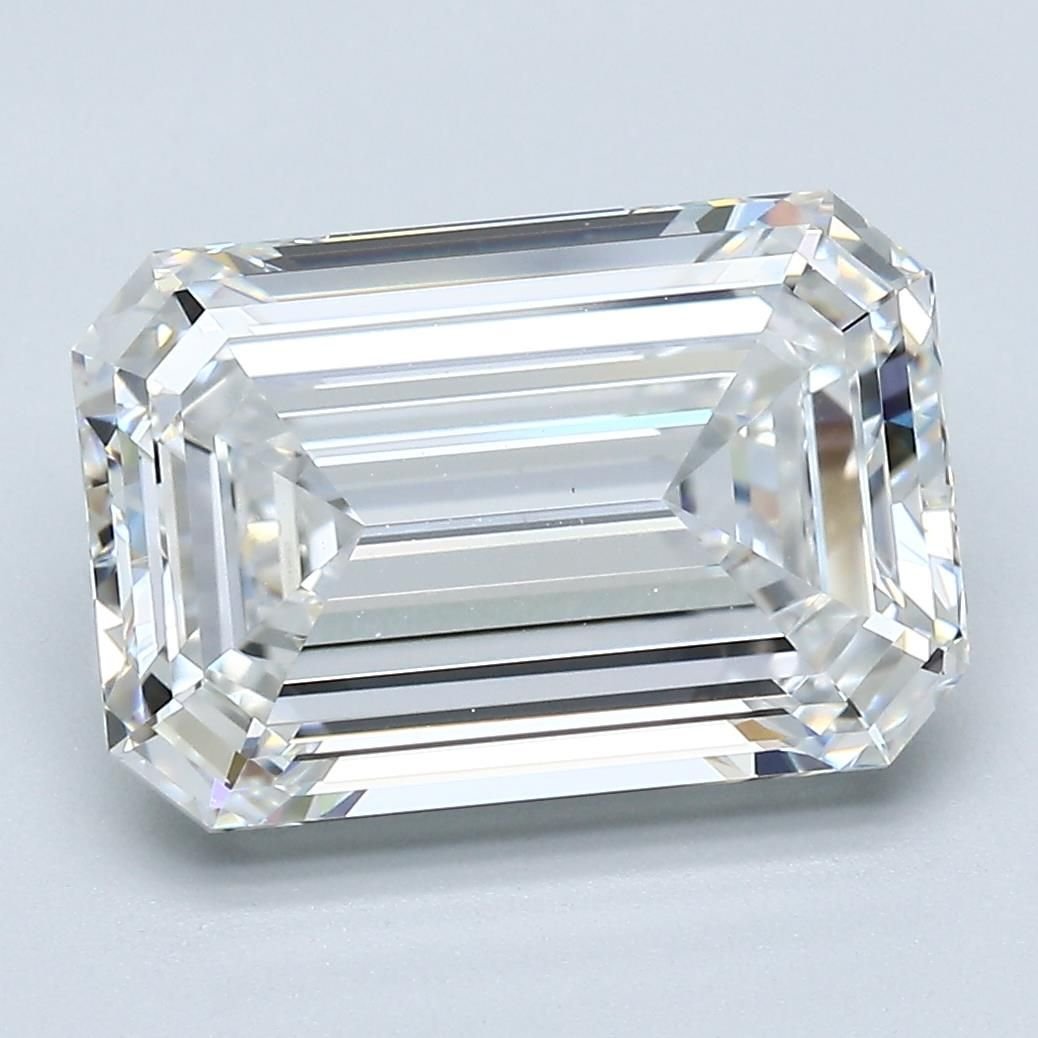 5.01ct F VS1 Rare Carat Ideal Cut Emerald Diamond