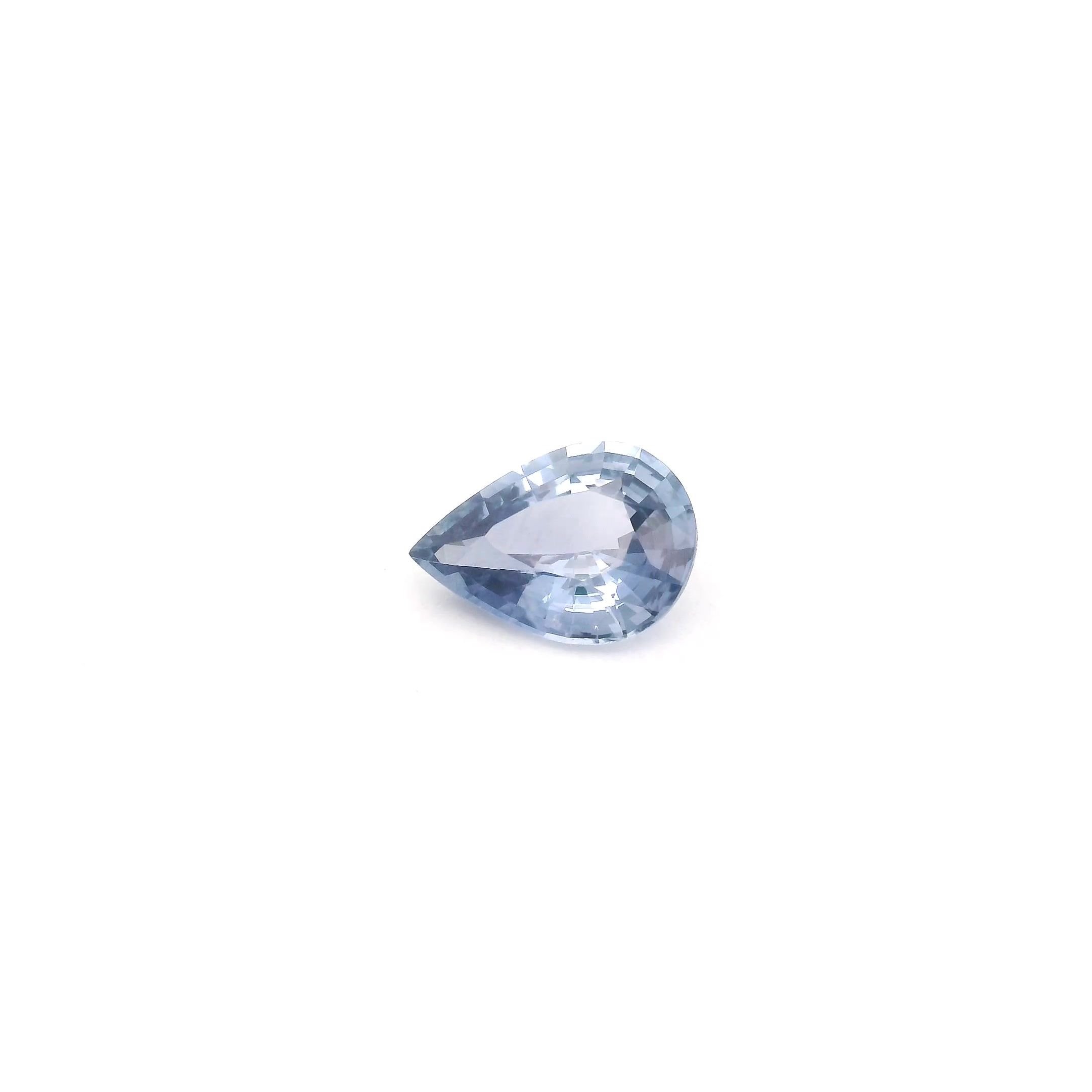 0.63 Carat Blue Pear Sapphire