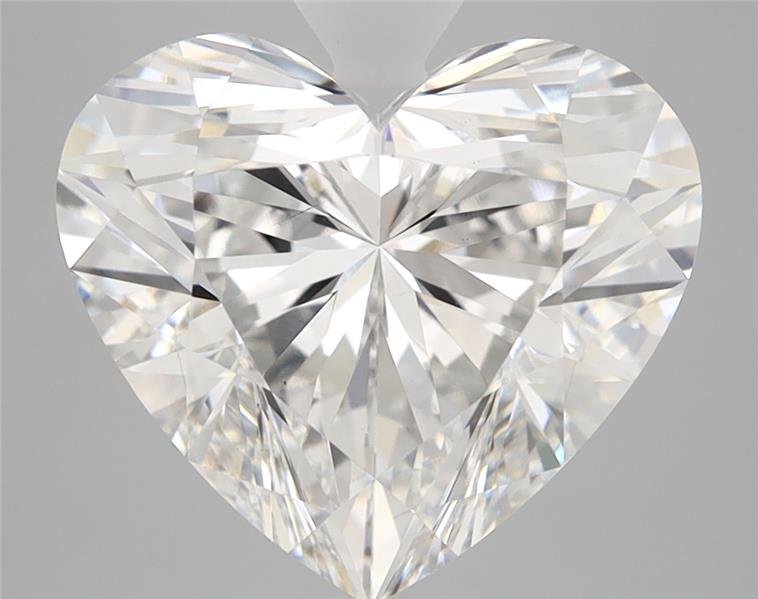 5.09ct F VS2 Rare Carat Ideal Cut Heart Lab Grown Diamond