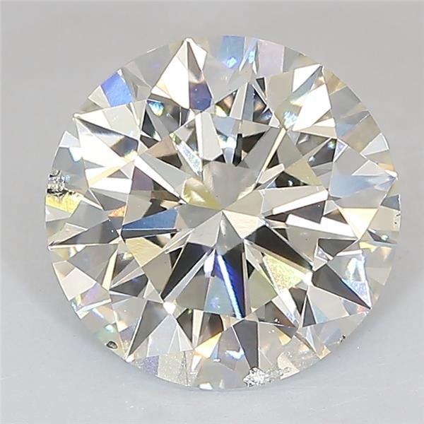 3.03ct J SI1 Excellent Cut Round Lab Grown Diamond