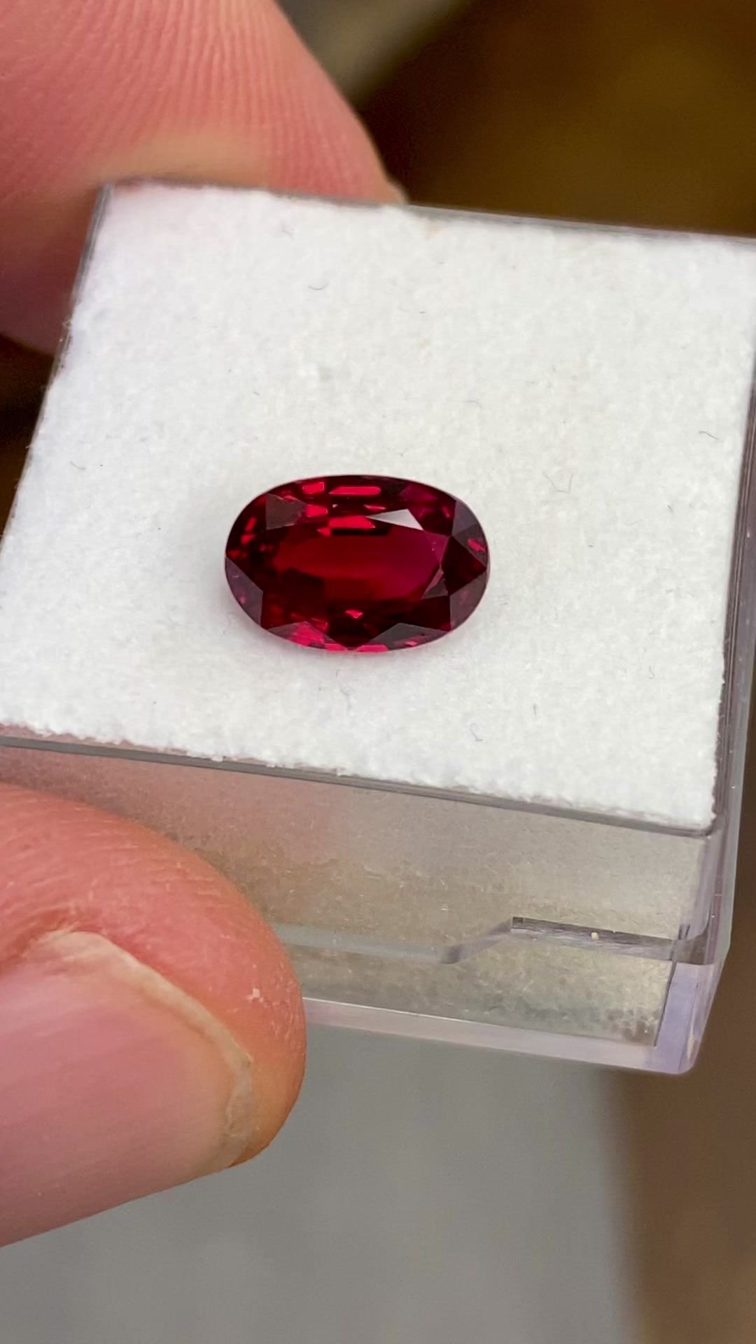 2.12 Carat Red Oval Ruby