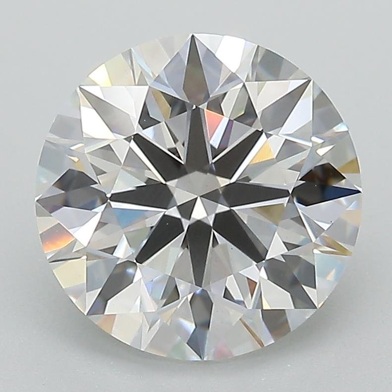 3.09ct F VVS2 Rare Carat Ideal Cut Round Lab Grown Diamond