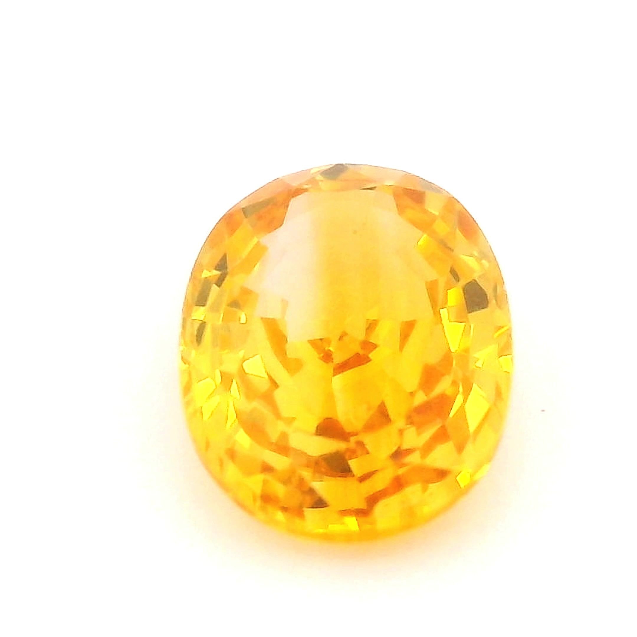 1.06 Carat Yellow Oval Sapphire
