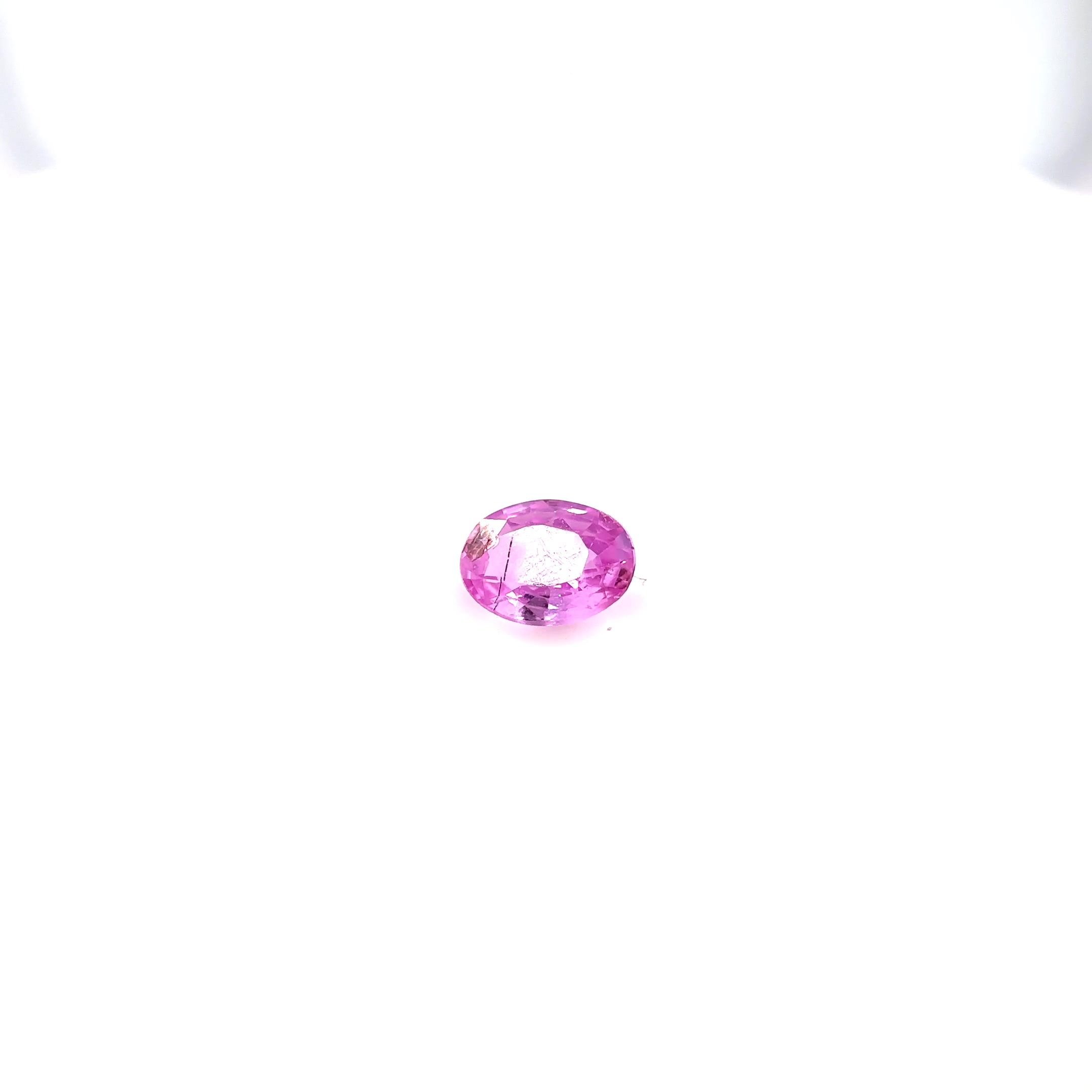 0.46 Carat Pink Oval Sapphire