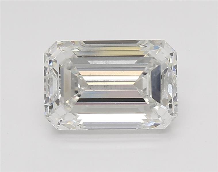 2.45ct F SI1 Excellent Cut Emerald Lab Grown Diamond