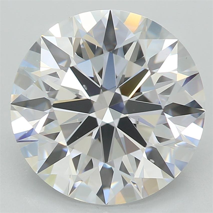 3.08ct D VS2 Rare Carat Ideal Cut Round Lab Grown Diamond