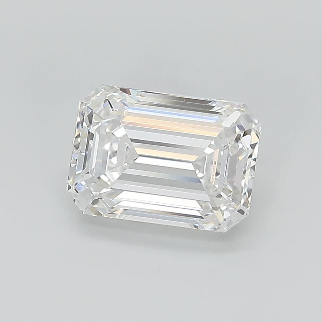 2.74ct E SI1 Rare Carat Ideal Cut Emerald Lab Grown Diamond