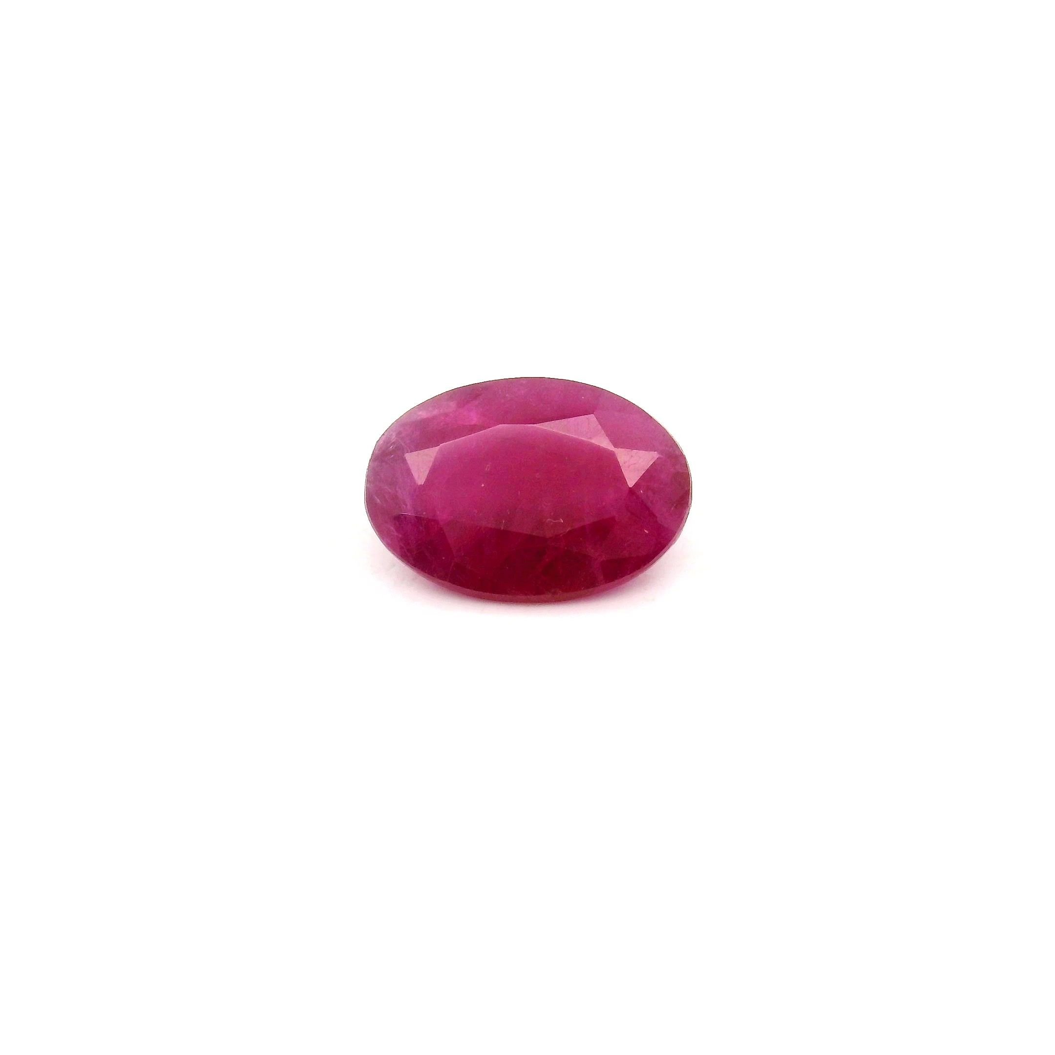 1.11 Carat Red Oval Ruby