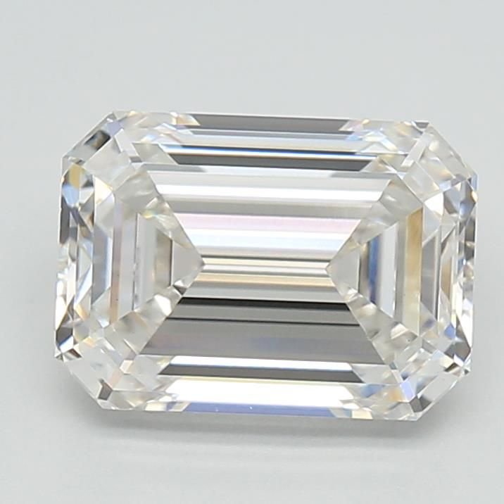 3.09ct G VVS2 Rare Carat Ideal Cut Emerald Lab Grown Diamond