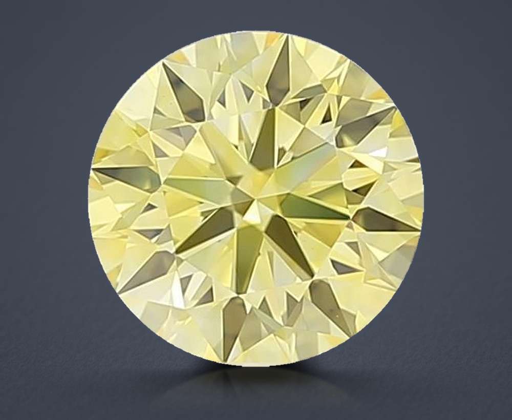 1.08 Ct. Fancy Intense Yellow Round Lab Diamond