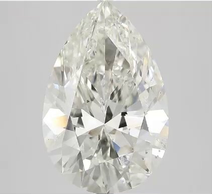 5.06ct J SI1 Rare Carat Ideal Cut Pear Diamond