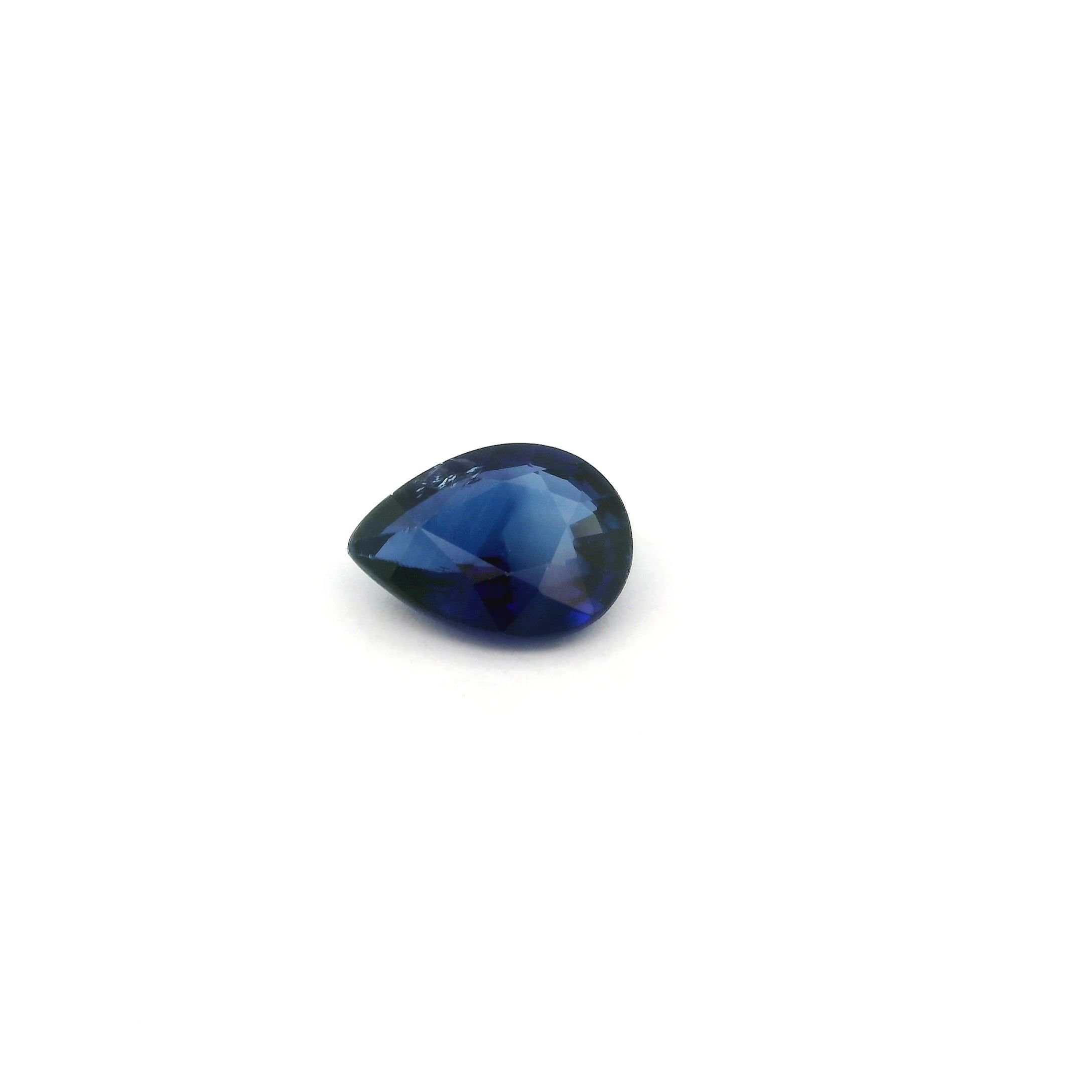 0.80 Carat Intense Blue Pear Sapphire