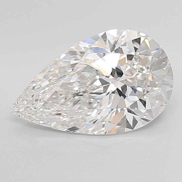 4.76ct F VS1 Rare Carat Ideal Cut Pear Lab Grown Diamond