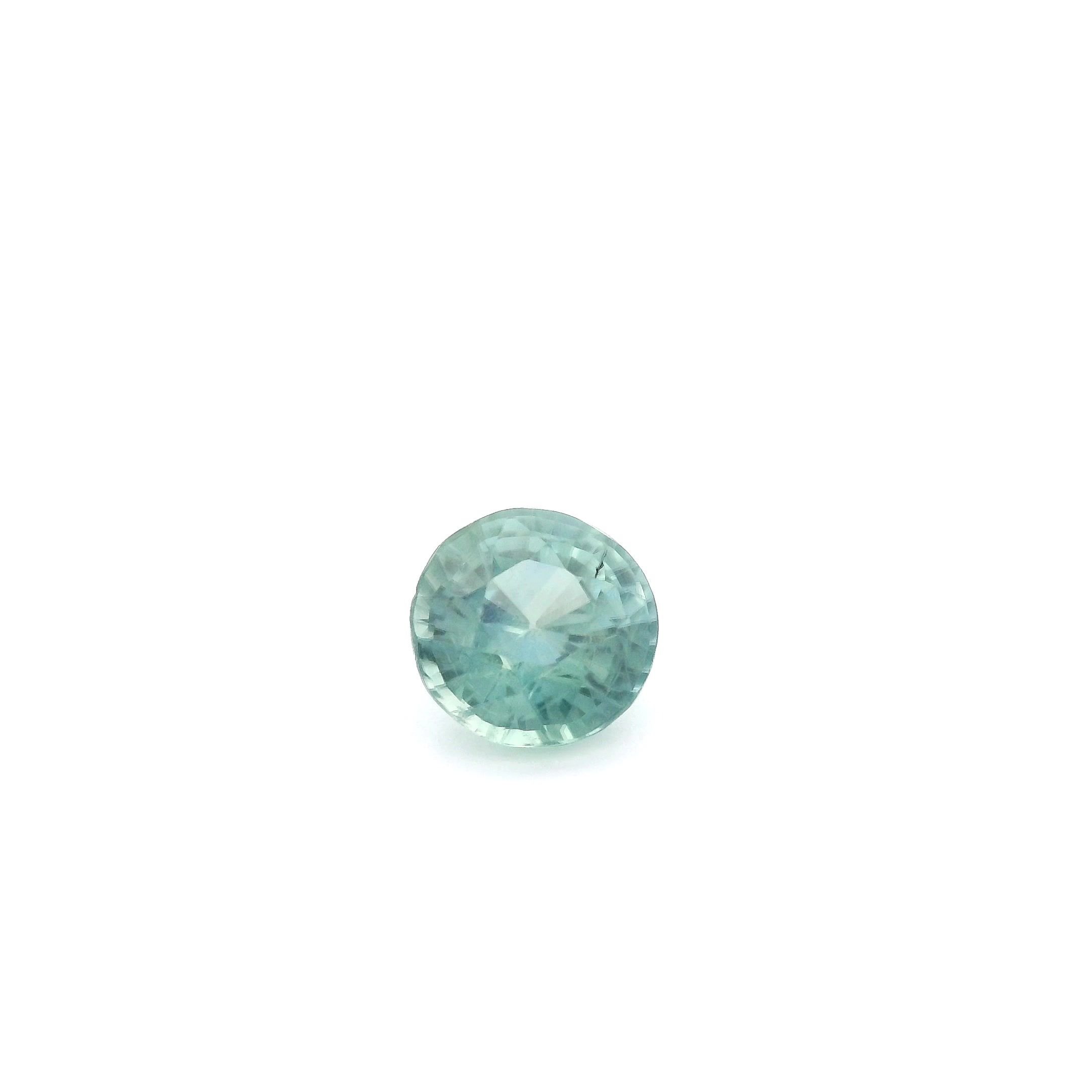 1.01 Carat Teal Round Sapphire