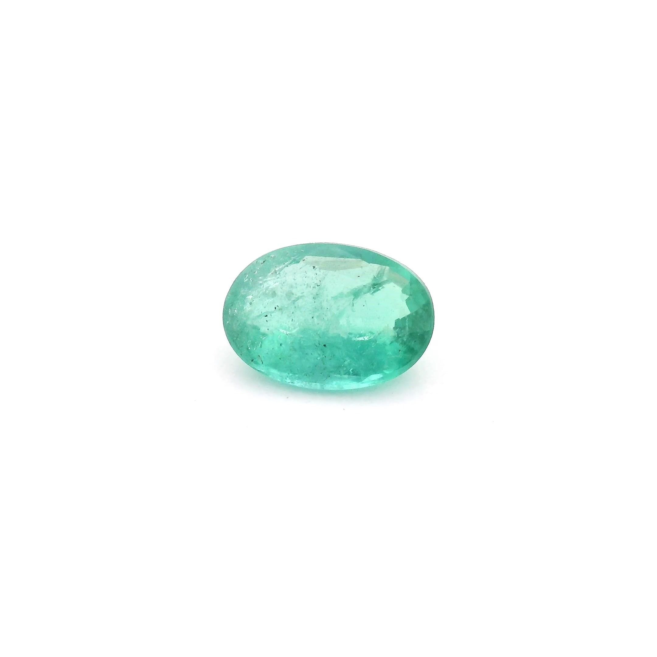 0.97 Carat Green Oval Emerald