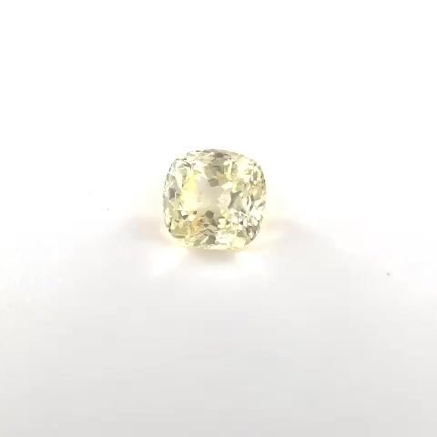 1.45 Carat Yellow Cushion Sapphire