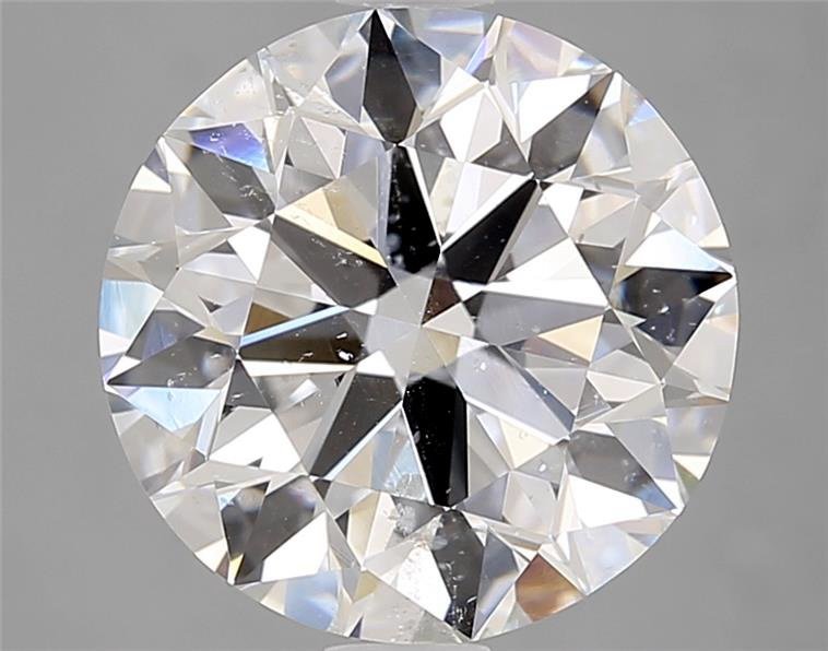 4.10ct D SI2 Rare Carat Ideal Cut Round Diamond