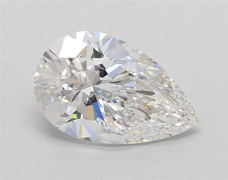 3.05ct F VVS2 Rare Carat Ideal Cut Pear Lab Grown Diamond